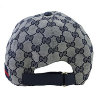 Boné Gucci GG Canvas Web Cinza