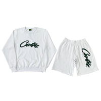 Corteiz Tracksuit White and Green Sweatshirt