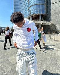 Calça Y2K Minus Two White And Grey