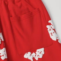 Calça Denim Tears The Cotton Wreath Red