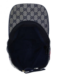 Boné Gucci GG Canvas Web Cinza