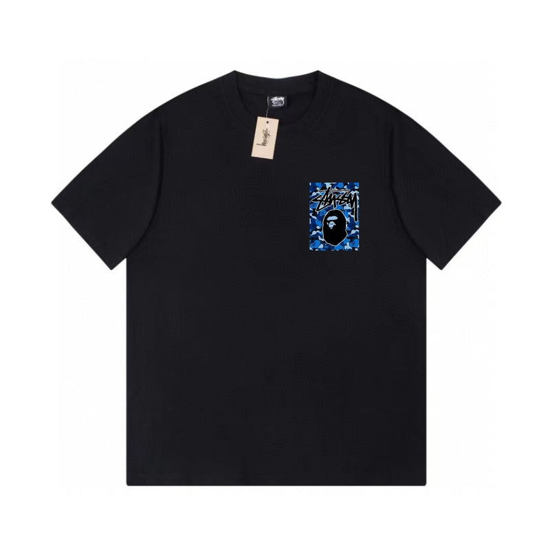 Camiseta Bape Sta x Stussy