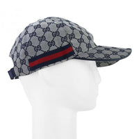 Boné Gucci GG Canvas Web Cinza