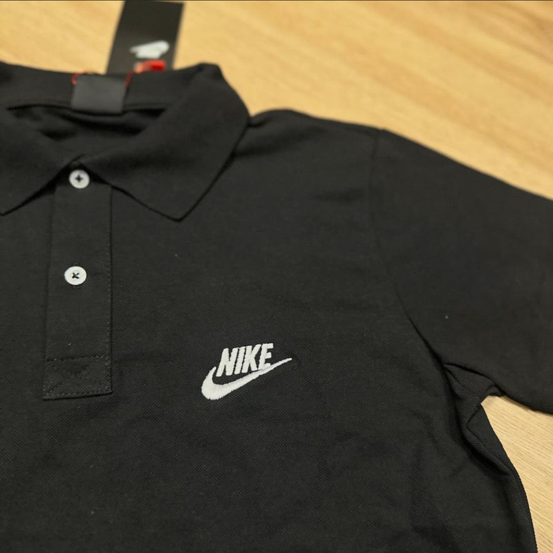 Camisa Gola Polo Nike Preta Algodão