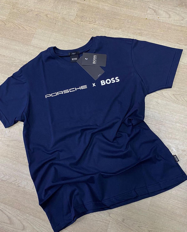 Camiseta Porshe x Boss Azul