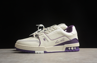 TÊNIS LOUIS VUITTON TRAINER LUXO - BRANCO/ ROXO