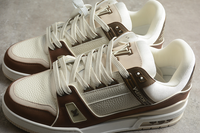 TÊNIS LOUIS VUITTON TRAINER LUXO - BEGE / MARROM / BRANCO