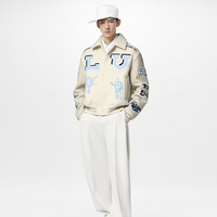 Jaqueta Louis Vuitton Varsity Multipatches Mix Leather