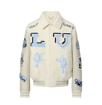 Jaqueta Louis Vuitton Varsity Multipatches Mix Leather