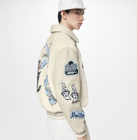Jaqueta Louis Vuitton Varsity Multipatches Mix Leather