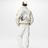 Jaqueta Louis Vuitton Varsity Multipatches Mix Leather