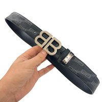 Cinto De Couro Balenciaga Black