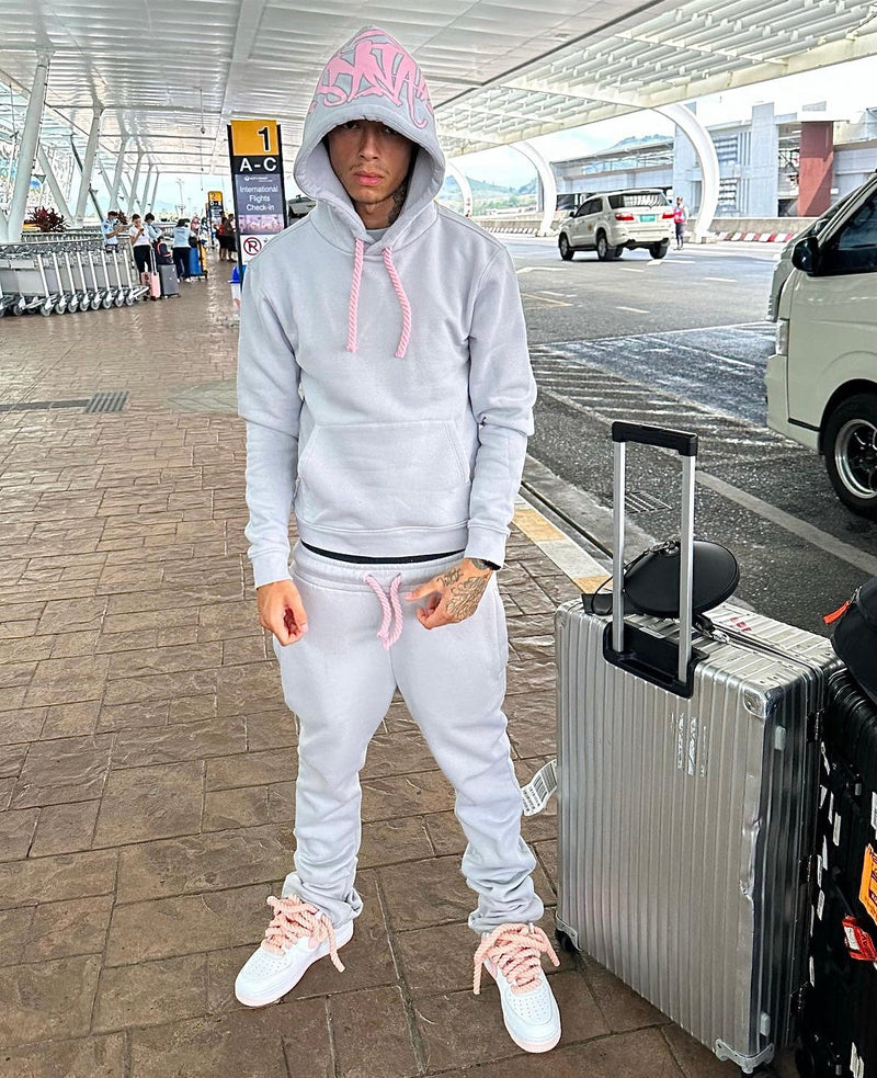 Conjunto Syna World Tracksuit Cinza / Rosa