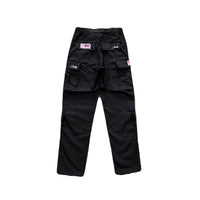 Calça Cargo Corteiz "Black With Pink Logo"
