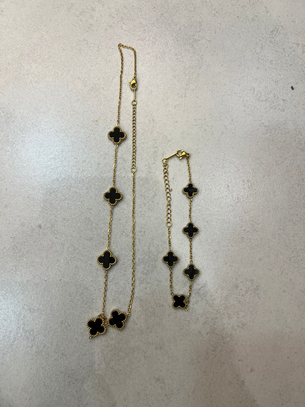 Corrente + Pulseira Trevo