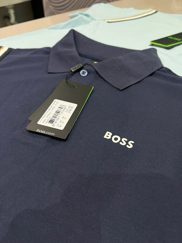 Camisa Polo Hugo Boss Azul Escura Premium