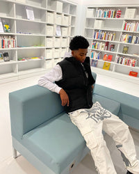 Calça Y2K Minus Two White And Grey