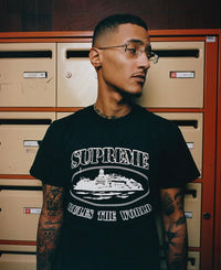 Corteiz x Supreme Camiseta Rules The World Black