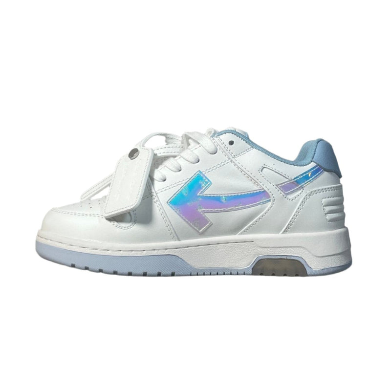 Tênis OFF-WHITE Out Of Office OOO Low Tops White Iridescent Blue