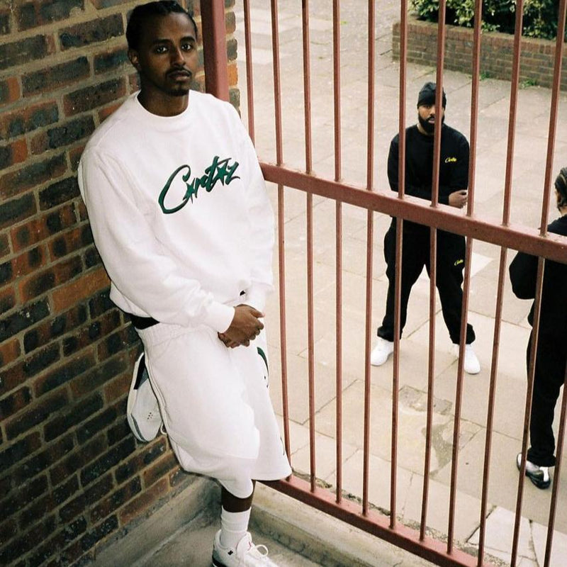 Corteiz Tracksuit White and Green Sweatshirt
