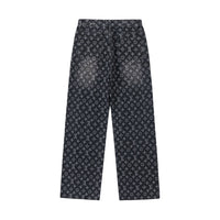 Calça Jeans Louis Vuitton Distressed Baggy Monogram